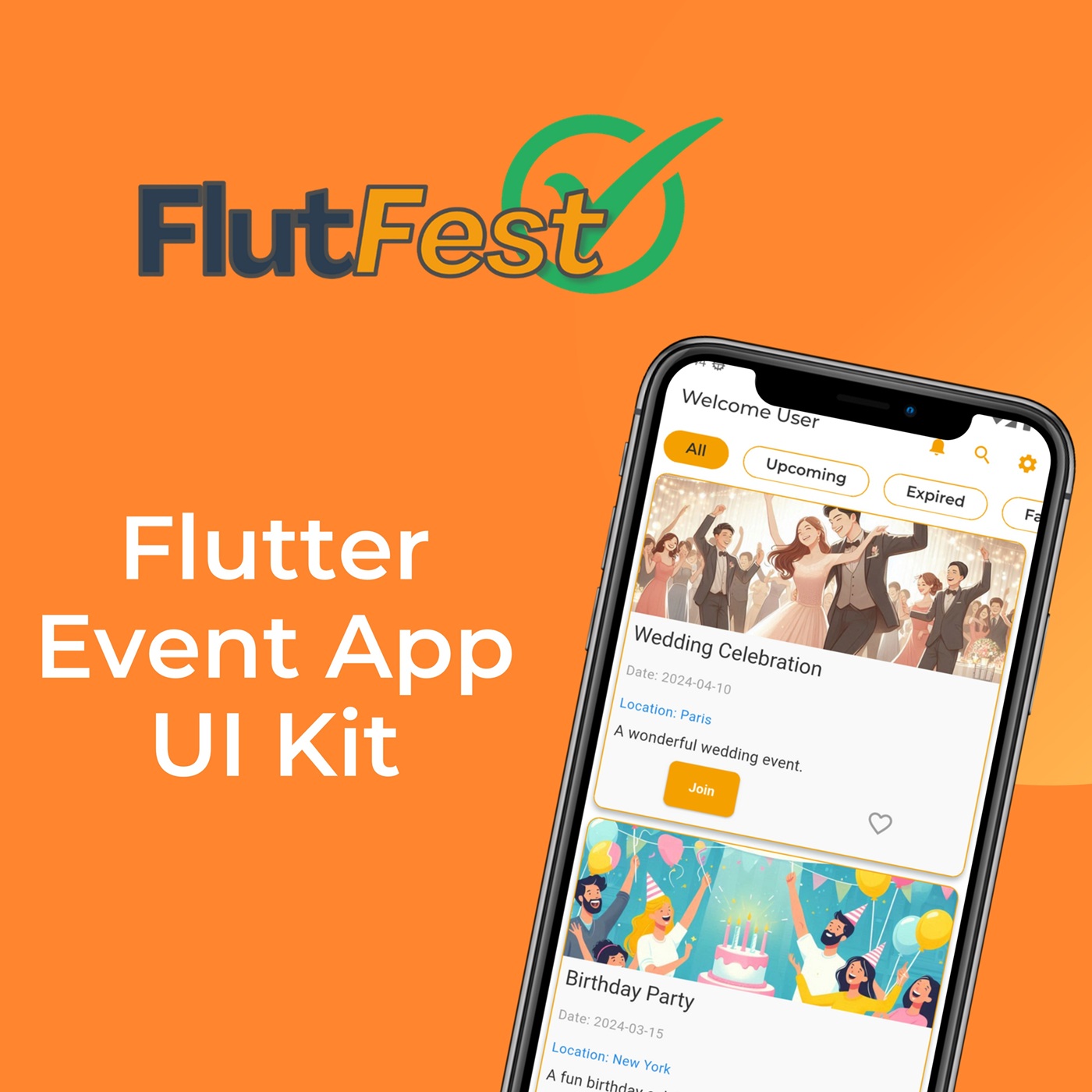 FlutFest UI Kit Preview